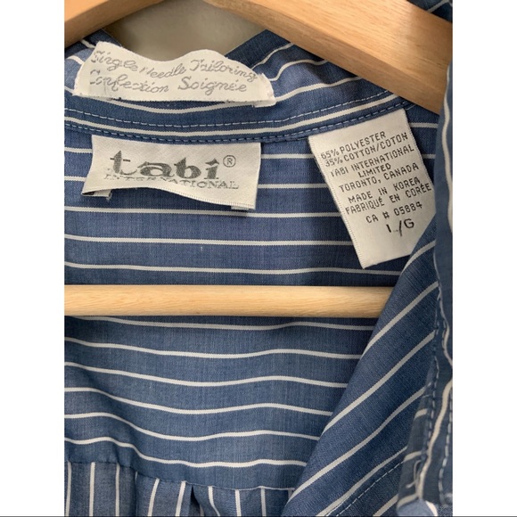 Striped Button Down Top Large - Picture 3 of 3